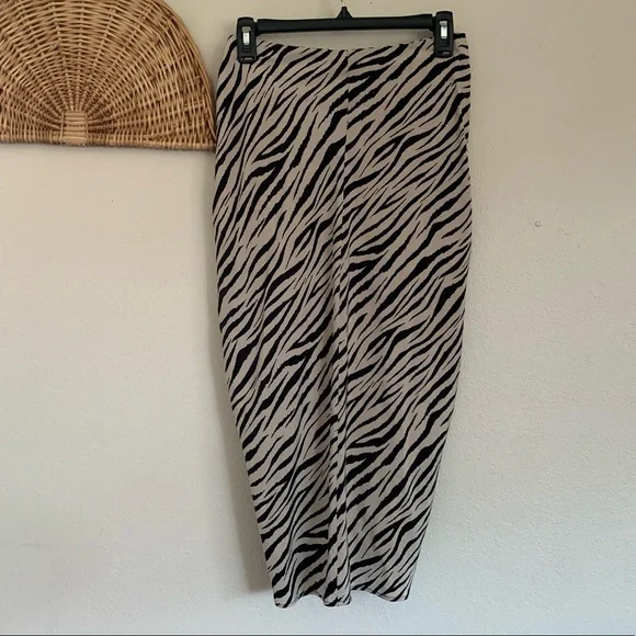 A.L.C. Metz Zebra Print Knee Length Skirt